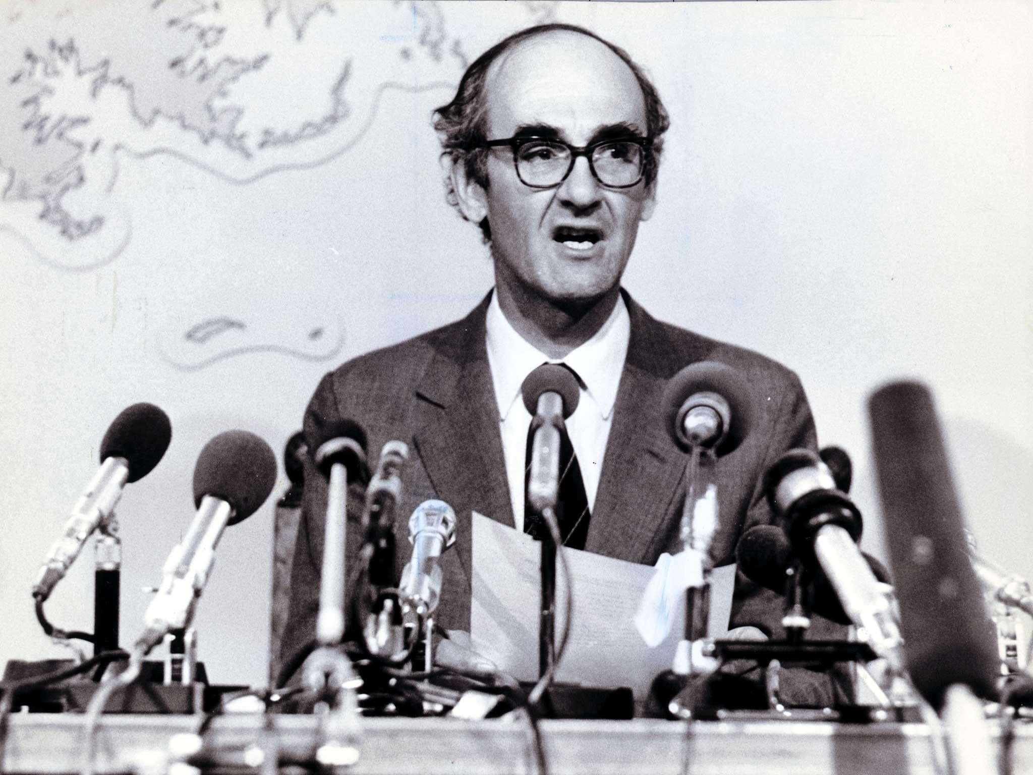 Margaret Thatcher's former defence secretary Sir John Nott