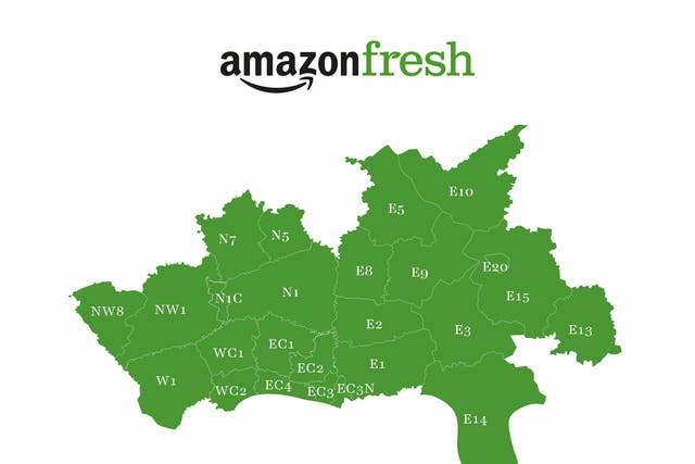 Amazon Fresh is available to Amazon Prime customers in 69 central and east London postcodes 