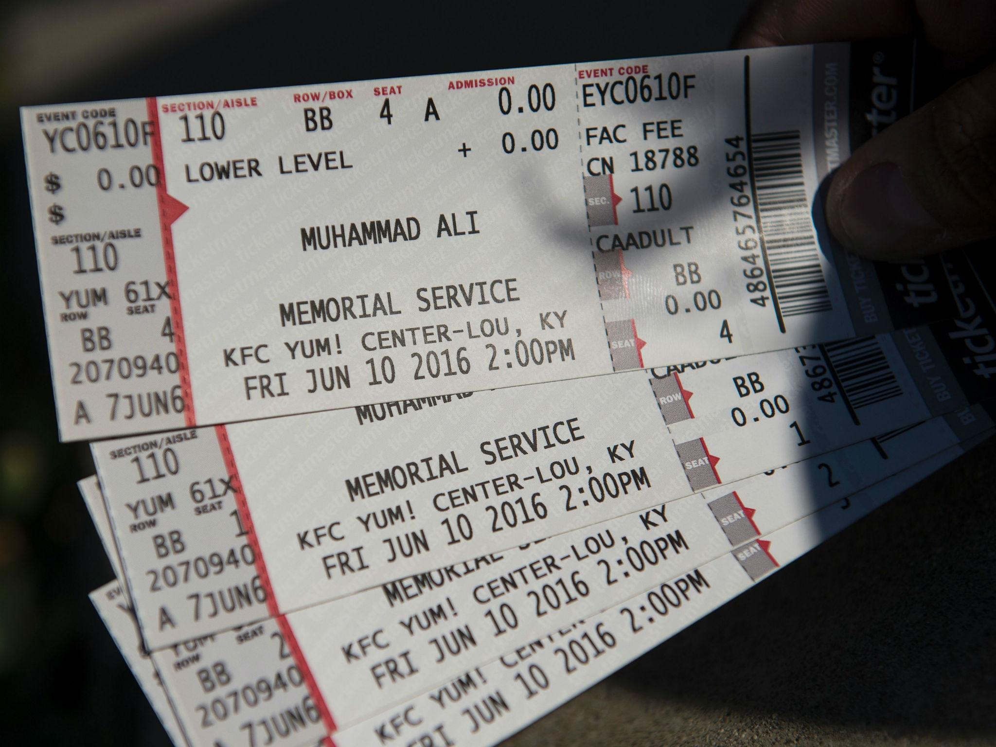 Tickets for Muhammad Ali's memorial service