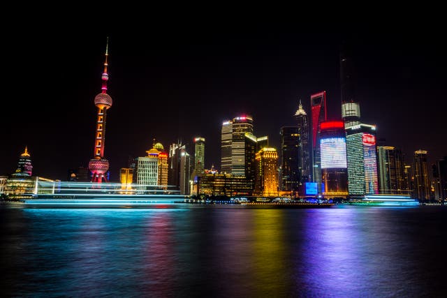 The view from the Bund by night
