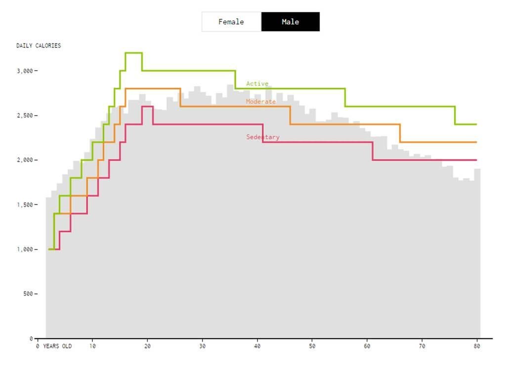 Calories Per Day For A Man Chart