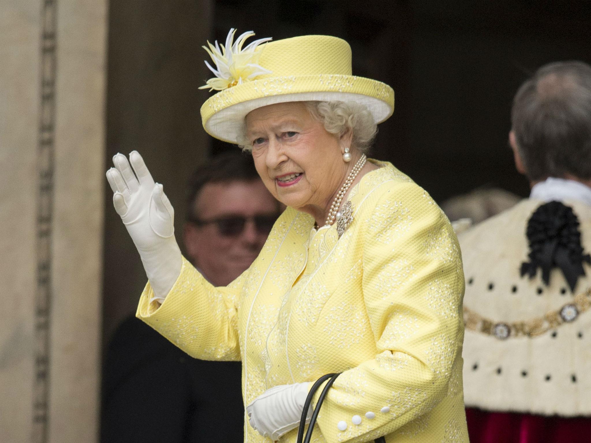 The Queen arrives at the National Service of Thanksgiving
