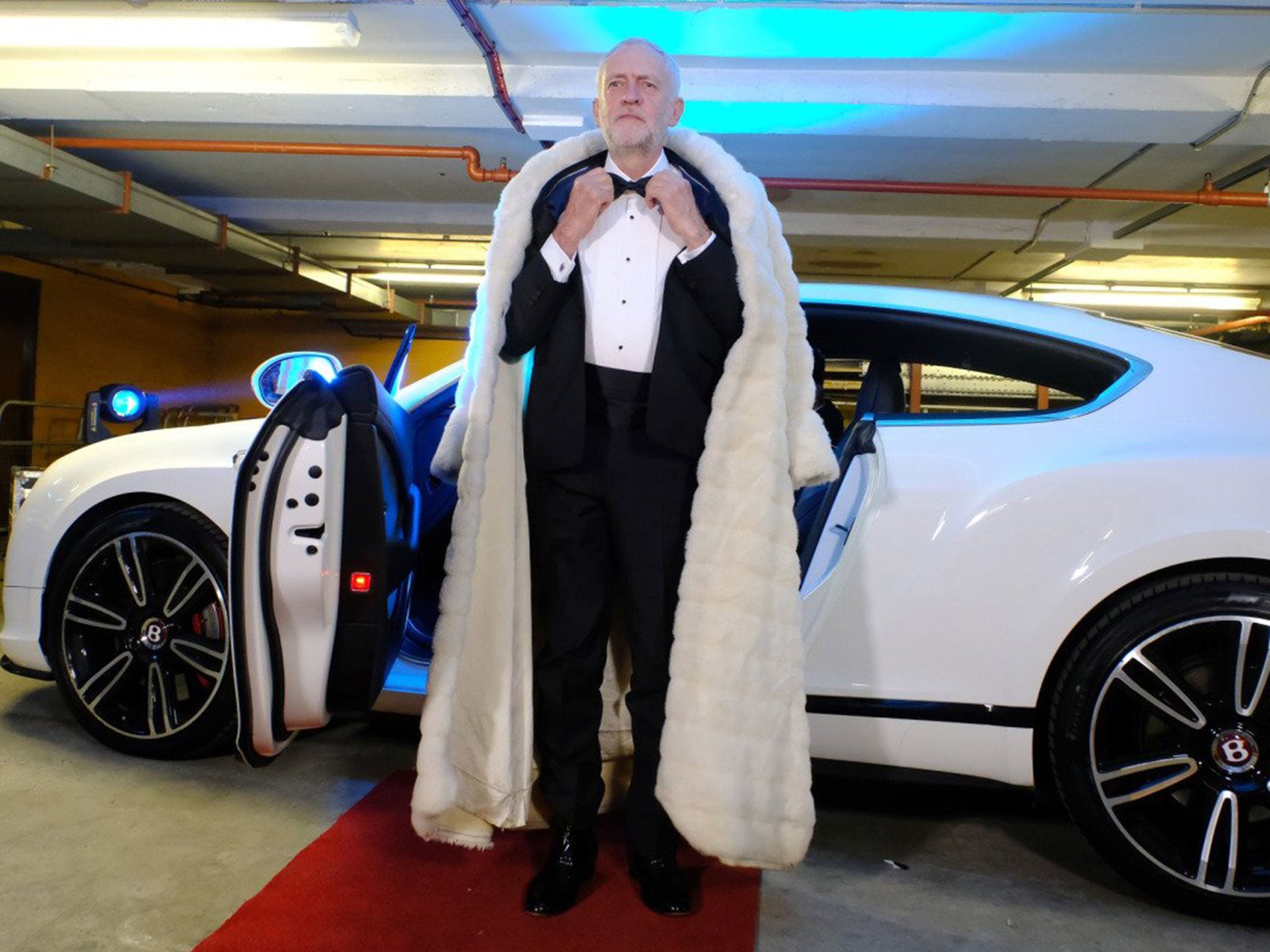 Image result for jeremy corbyn fur coat