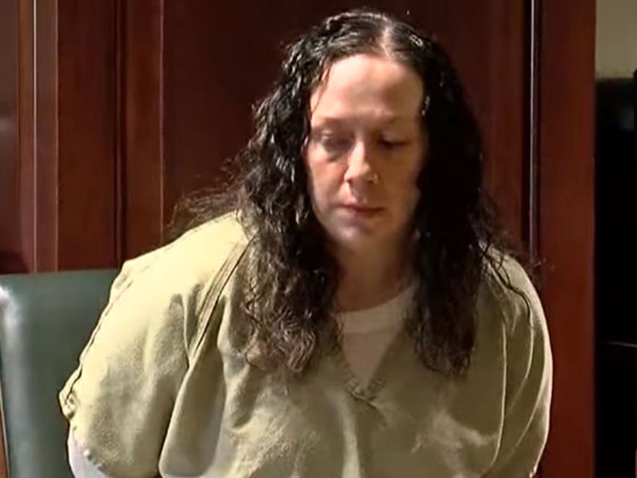 April Corcoran appearing at court in Cincinnati on 9 June 2016