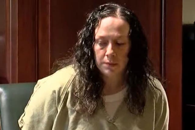 April Corcoran appearing at court in Cincinnati on 9 June 2016