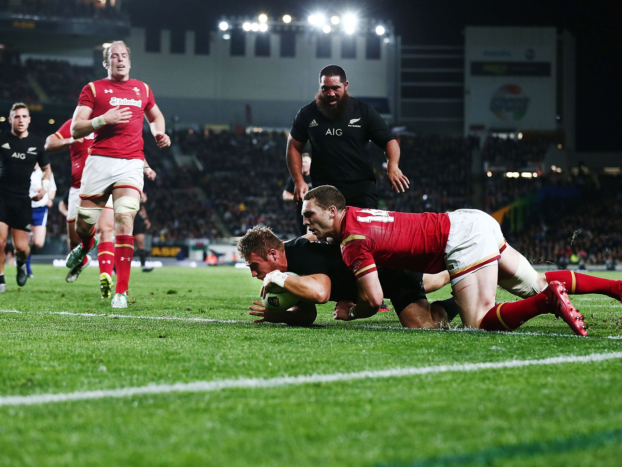 George North was injured in the final play of the match