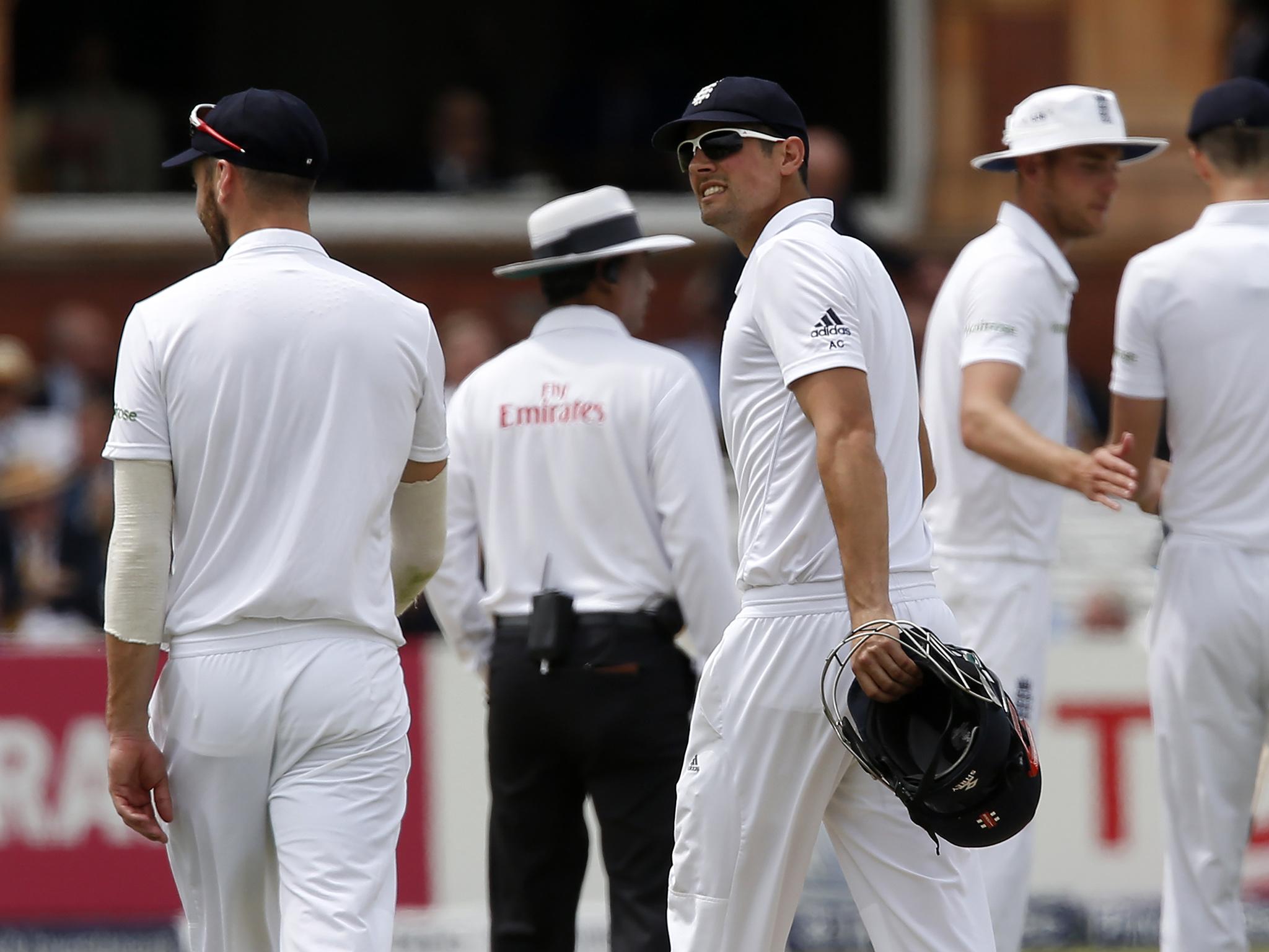 Cook was absent from England's top order as he had an x-ray on his left knee