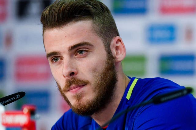 David De Gea addresses the media at a press conference on Friday