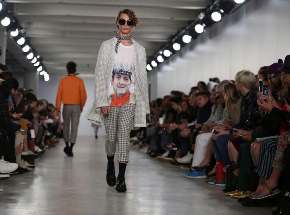 A Del Boy-emblazoned t-shirt at the Agi & Sam show yesterday