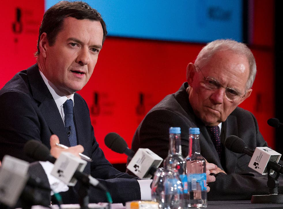 German Finance Minister Wolfgang Schauble and George Osborne both support Britain's continued membership of the EU