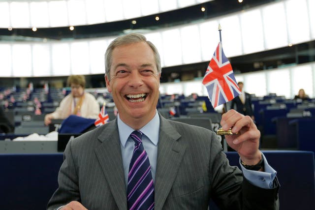 Ukip leader Nigel Farage, who is supporting the Out campaign