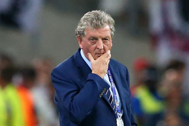 Roy Hodgson looks on during the game with Russia