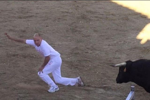 Juan Carlos Otero, 34, was gored in the heart while 'arcing' a raging bull