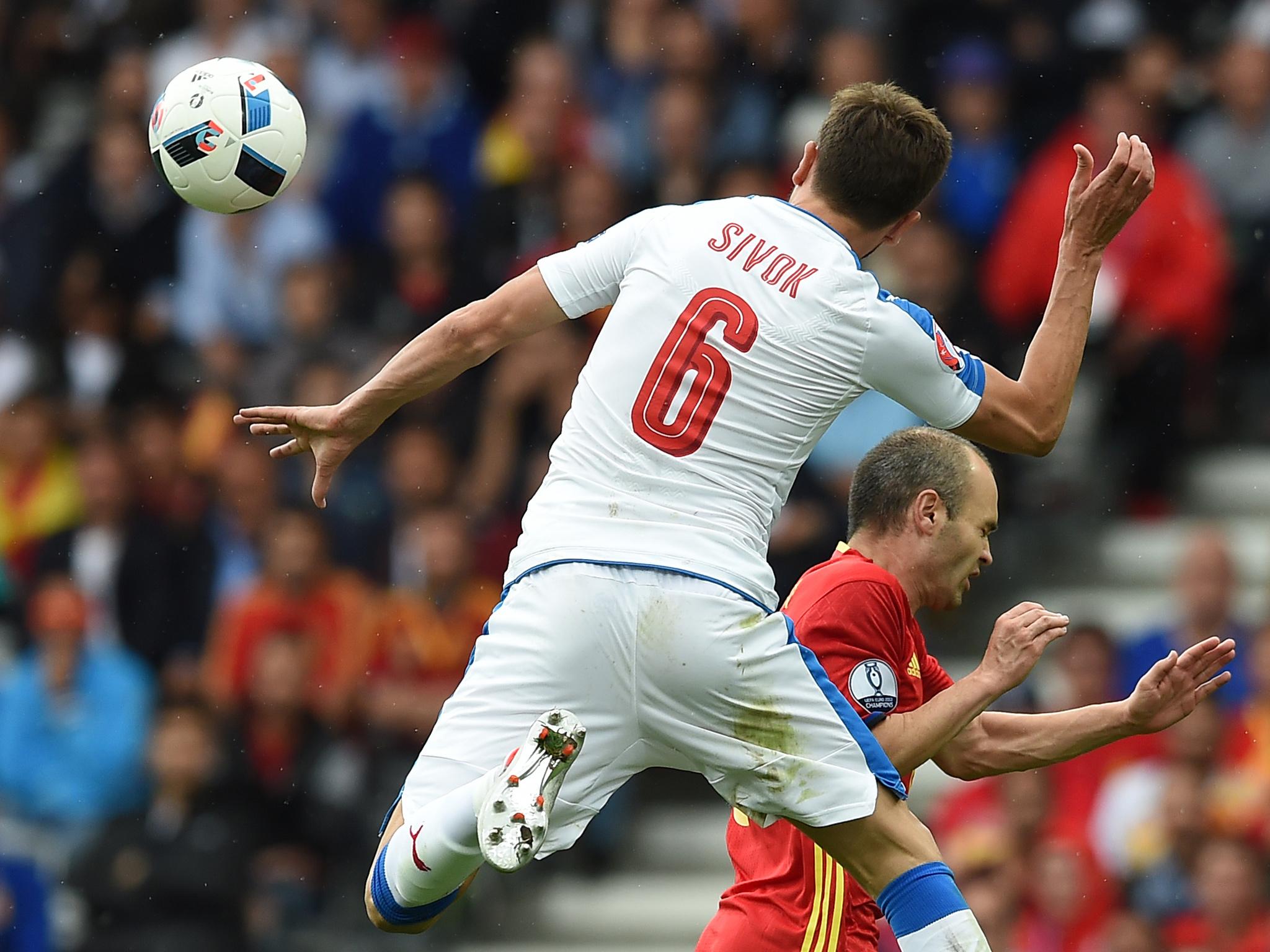 Tomas Sivok made some important interceptions for the Czechs