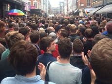 London’s Old Compton Street shows solidarity with Orlando shooting victims