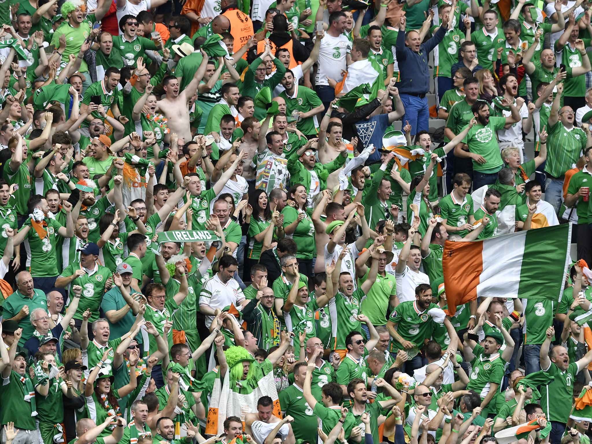 Ireland's colourful support at the Stade de France