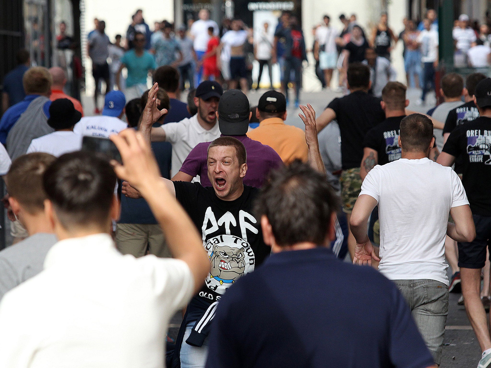 Russia and England fans clashed in Marseille before and after Saturday's Euro 2016 Group B clash
