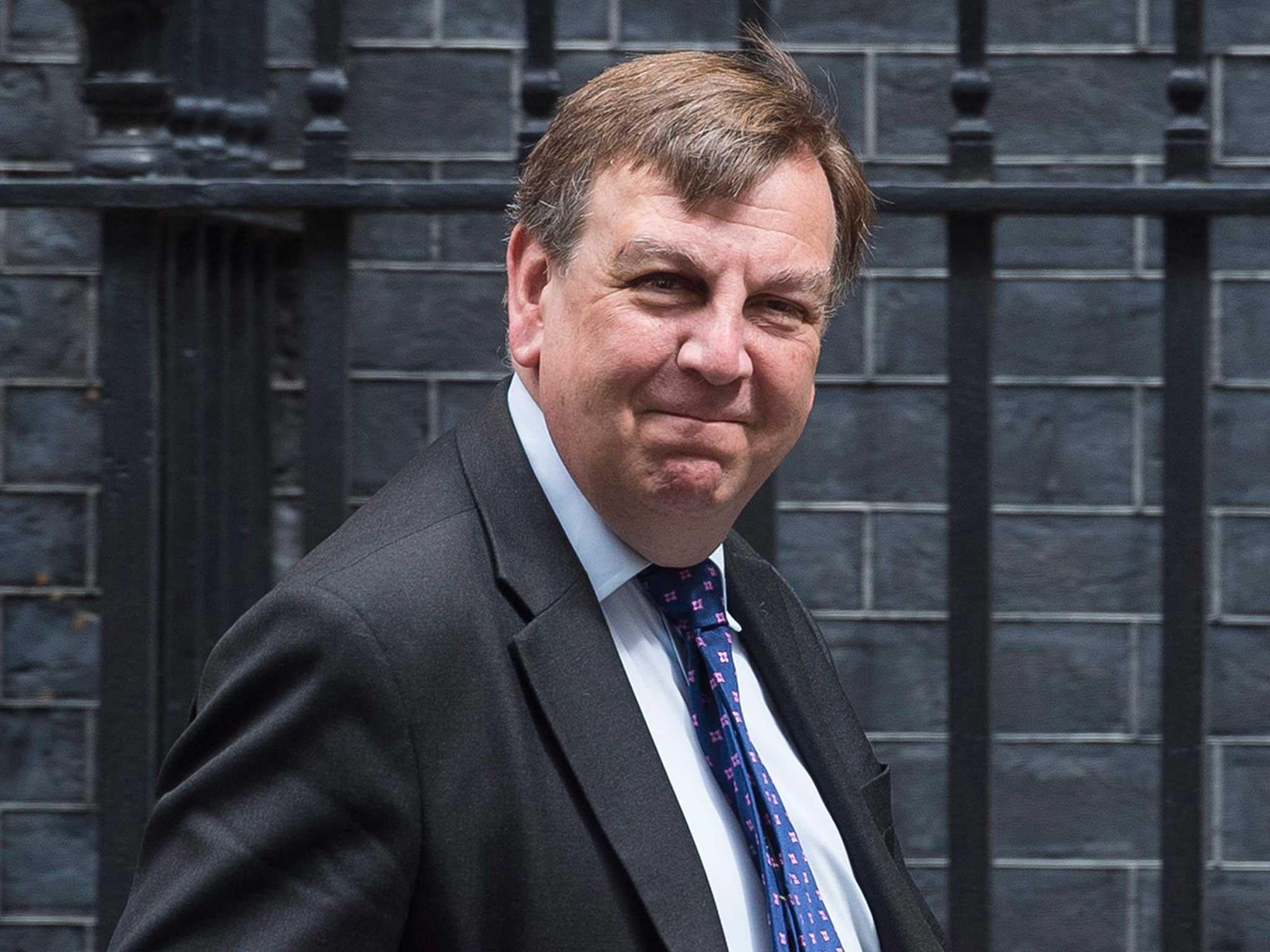 John Whittingdale arrives at No. 10 Downing Street for a cabinet meeting in London