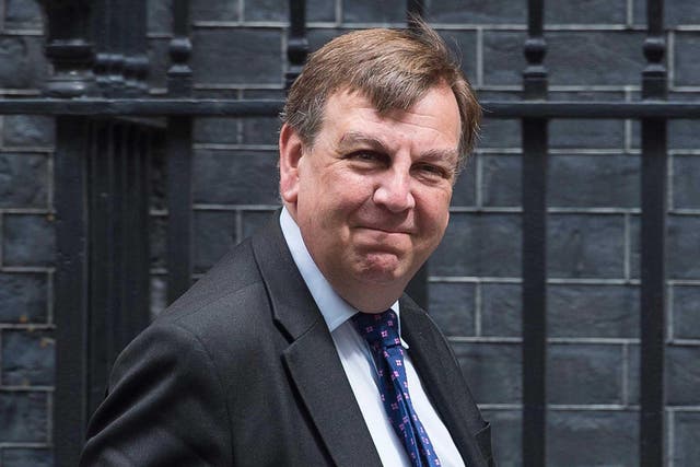 John Whittingdale arrives at No. 10 Downing Street for a cabinet meeting in London