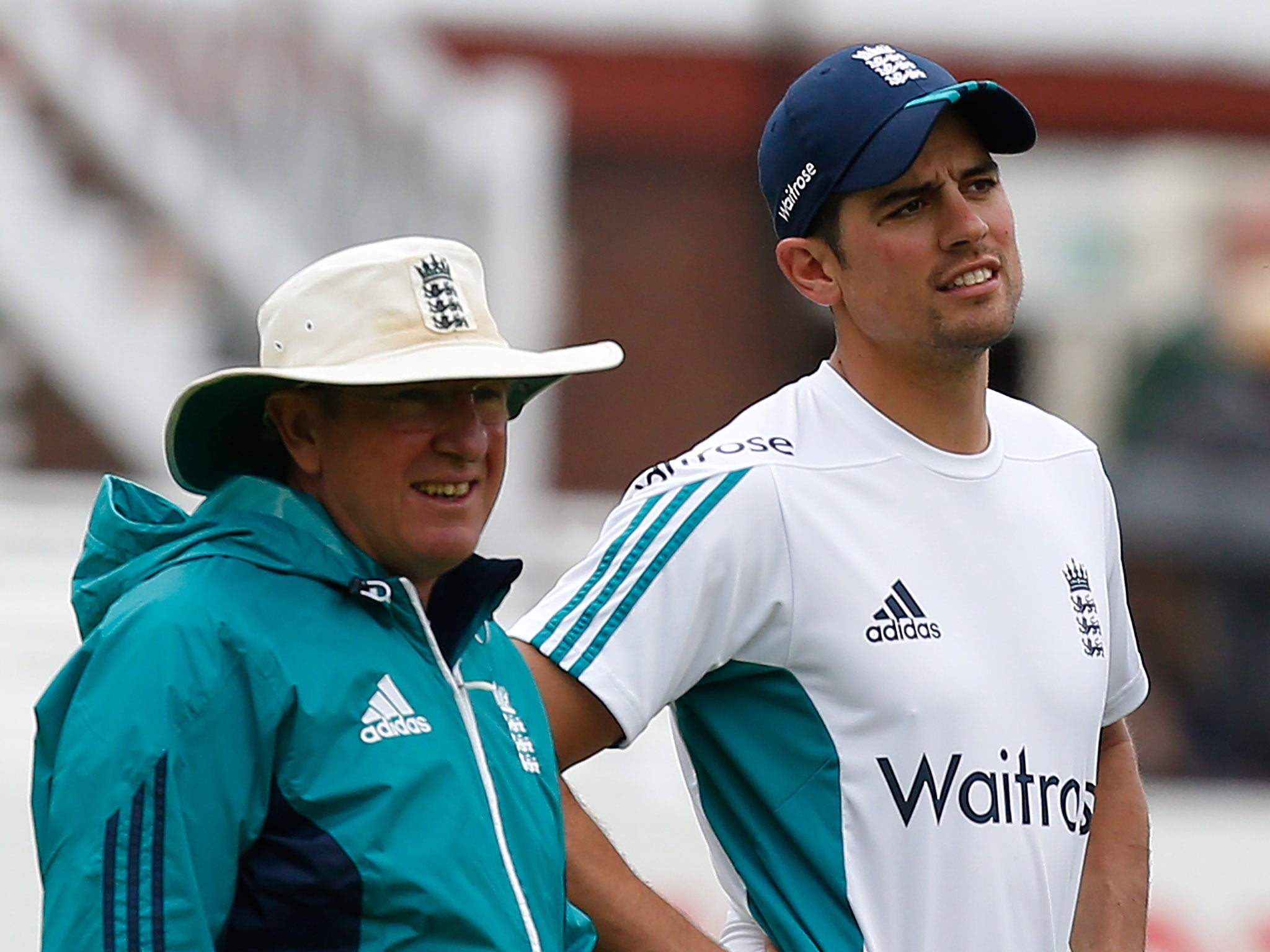 Trevor Bayliss (left) and Alastair Cook have plenty to discuss ahead of the Pakistan series