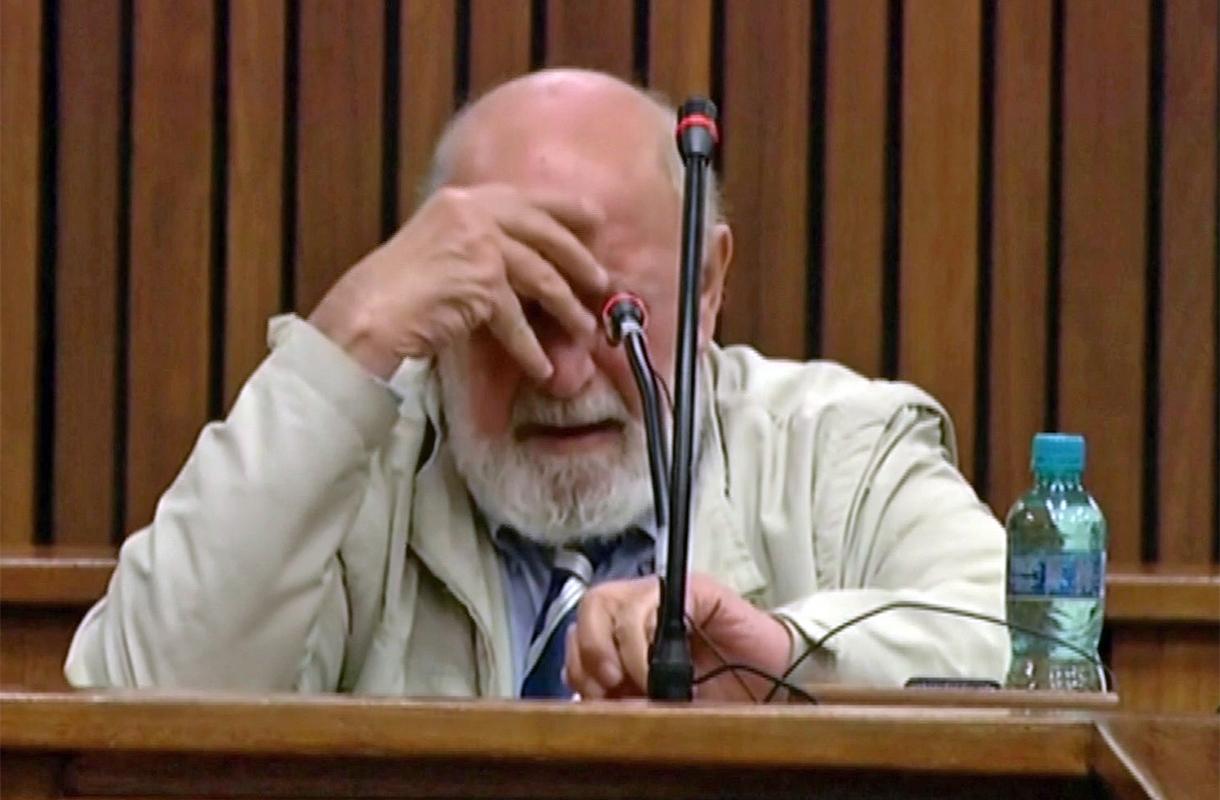 Barry Steenkamp, father of Reeva Steenkamp, gives evidence in the Oscar Pistorius sentencing hearing at the high court in Pretoria