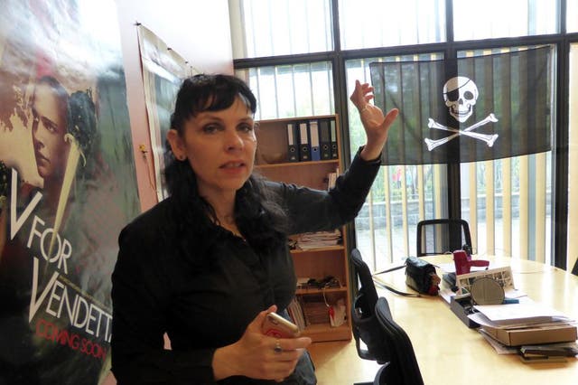 Leader of the Pirate Party of Iceland Birgitta Jonsdottir, poses for a picture at the party‚Äôs office in the Icelandic Parliament in Reykjavik