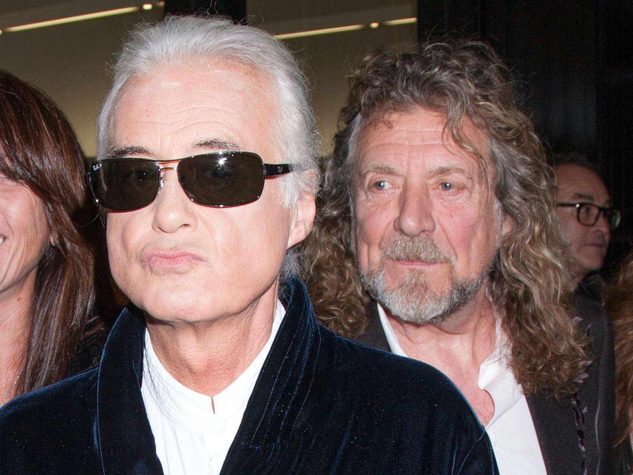 Led Zeppelin guitarist Jimmy Page and frontman Robert Plant, here attending a film premiere in 2012