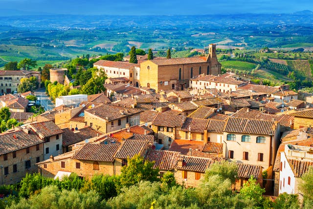 The medieval Tuscan town of San Gimignano