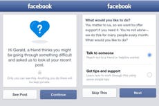 Facebook suicide prevention tool lets you flag friends' statuses you're concerned about