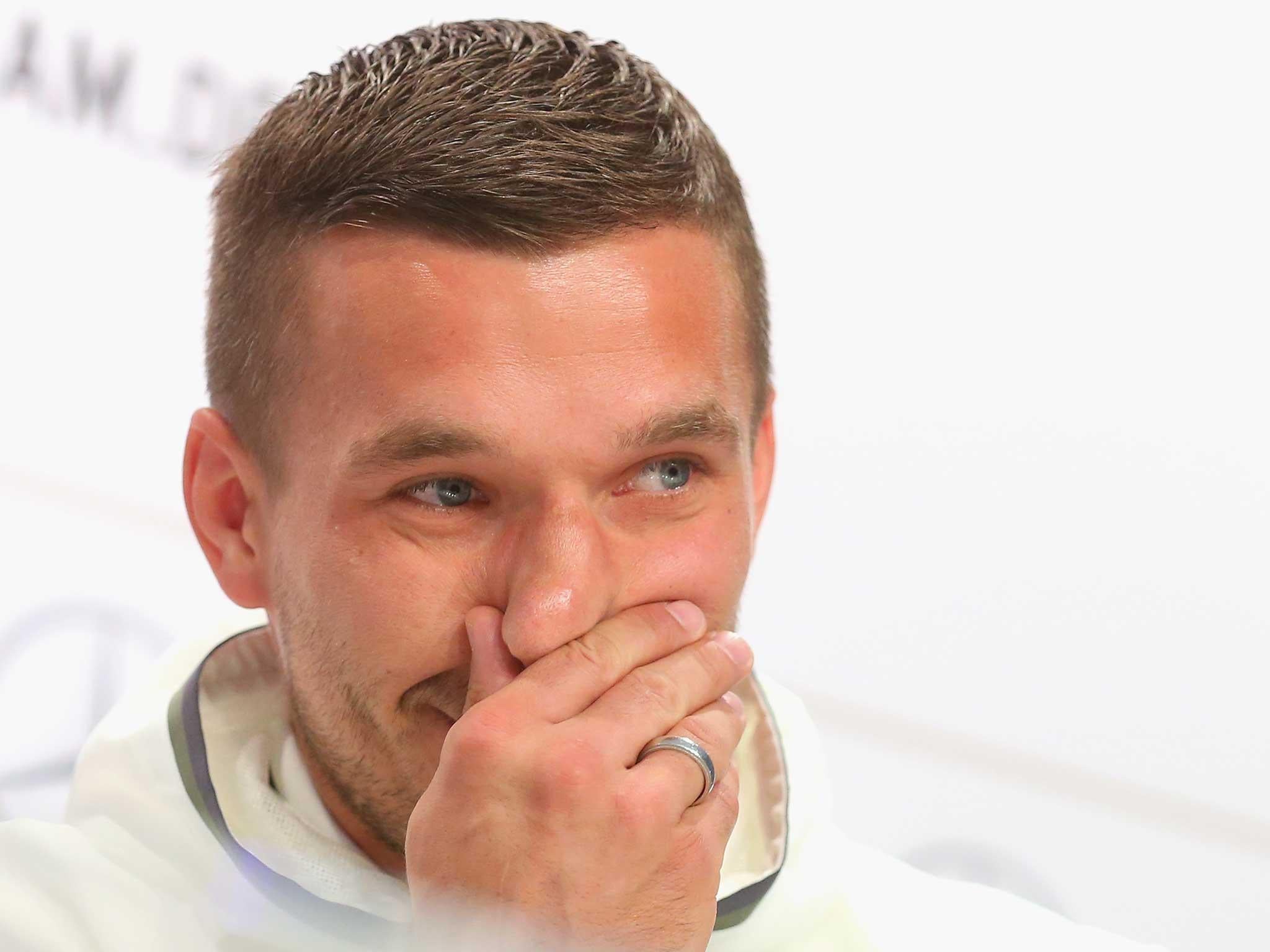 Lukas Podolski speaks ahead of Germany's match against Poland