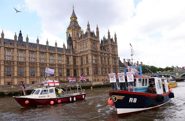 A flotilla of fishing boats led by Nigel Farage campaigned for Brexit weeks before the referendum