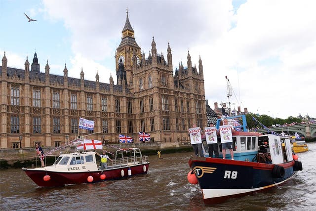 A flotilla of fishing boats led by Nigel Farage campaigned for Brexit weeks before the referendum
