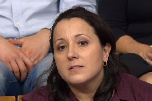 A Spanish immigrant who has been in the UK for 14 years slammed the justice secretary in television debate