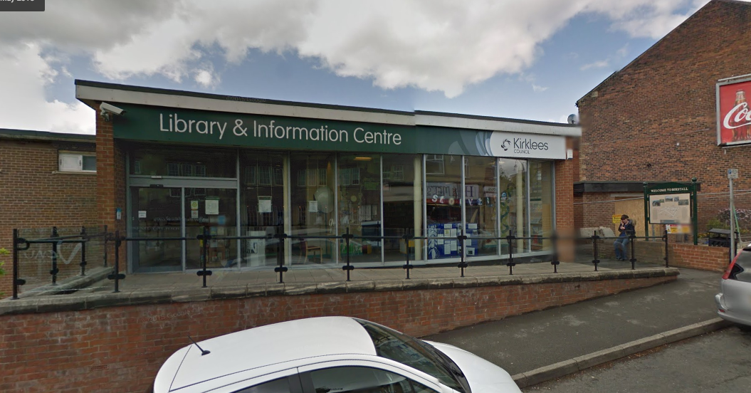 Birstall Library where the incident occurred