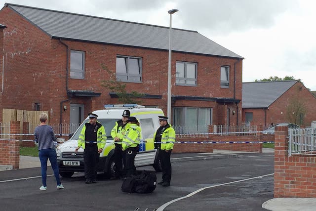 Police in Maes y Bwlch, Llanelli, where a man died following an incident involving a Taser