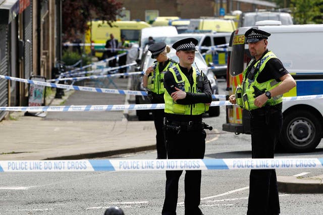 The attack took place outside Birstall library in west Yorkshire