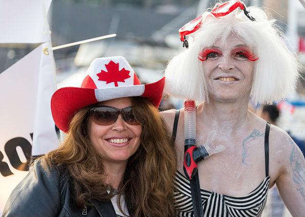People of all genders celebrating Canada Day in Toronto