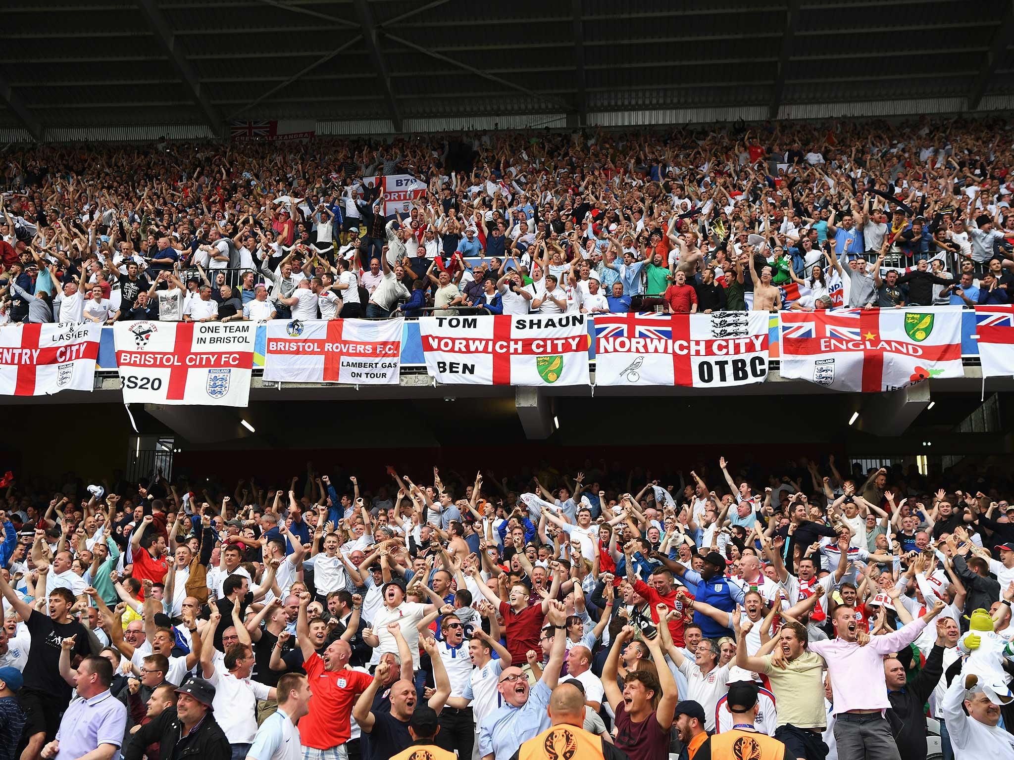 England fans enjoyed a carnival atmosphere in Lens