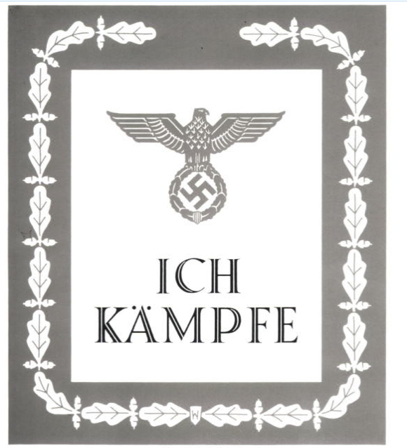 The cover of Ich Kampfe, the Nazi paramilitary handbook listed in the invoices