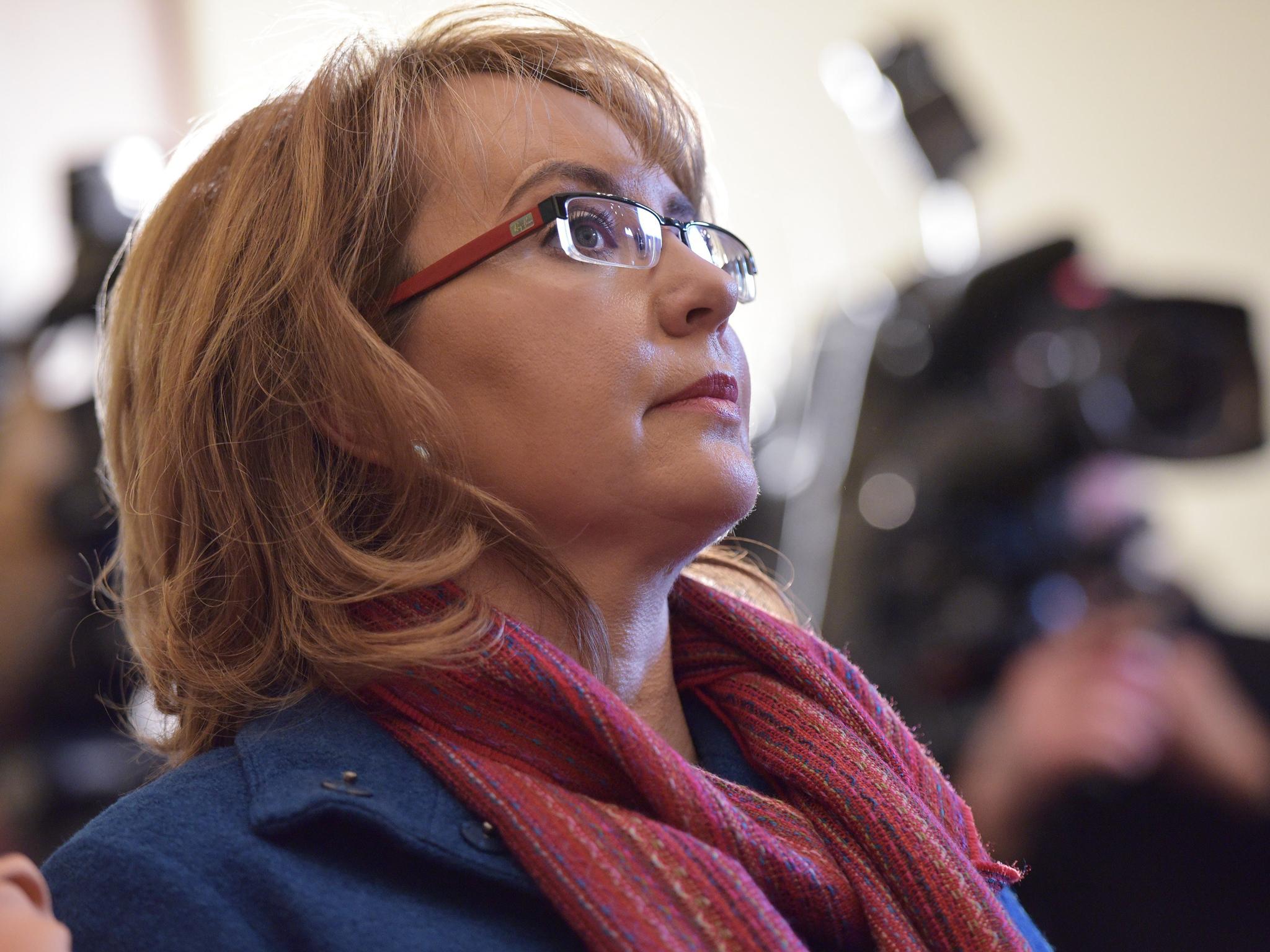 Since her survival, Giffords has been an outspoken proponent of gun control Mandel Ngad/Getty