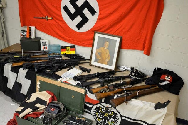 A trove of Nazi memorabilia and weapons were seized at the property