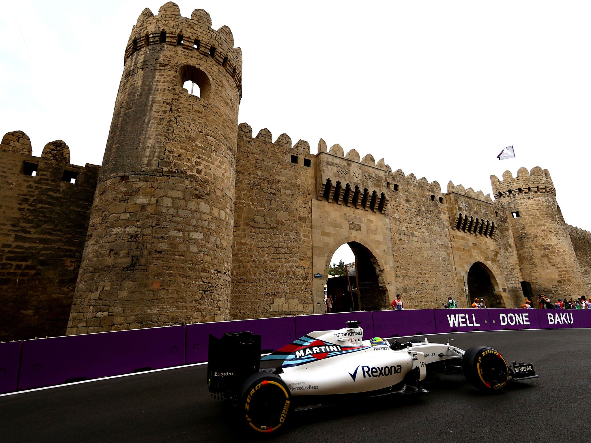 Azerbaijani city of Baku hosts its first Formula One Grand Prix this weekend. There were some bumps in the road during practice on Friday