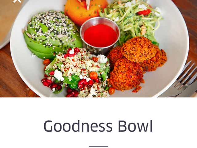 The Goodness Bowl salad we ordered from the Good Life Eatery was at the Independent quarters within just 25 minutes