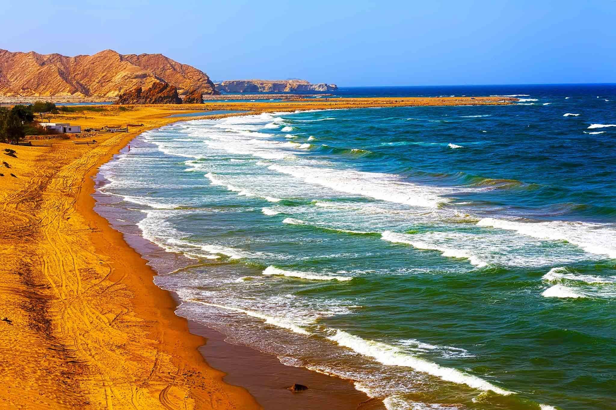 Oman's Yiti beach, near Muscat, may be too hot for some in October