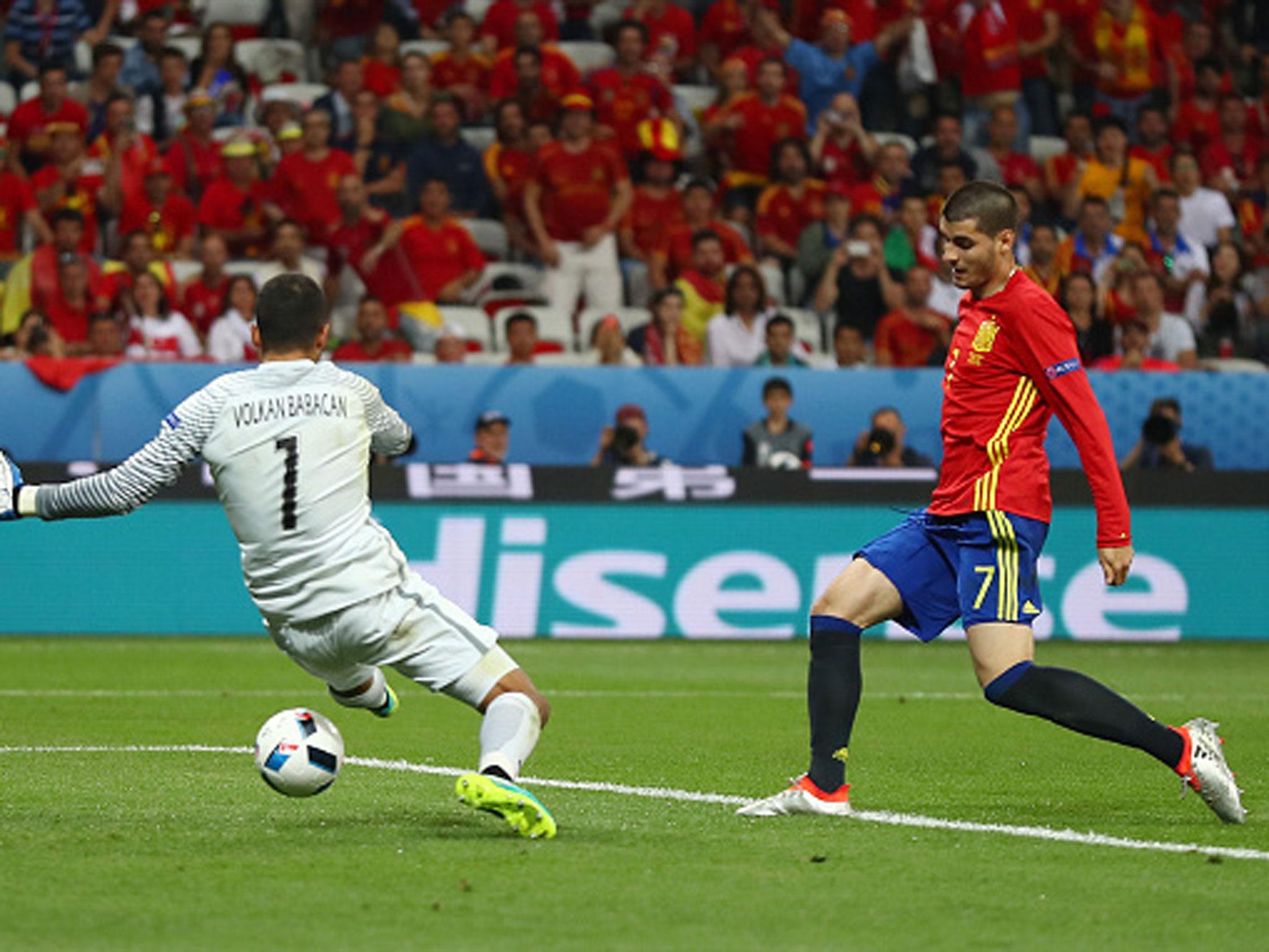 Alvaro Morata, scoring against Turkey, has added a cutting edge to Spain