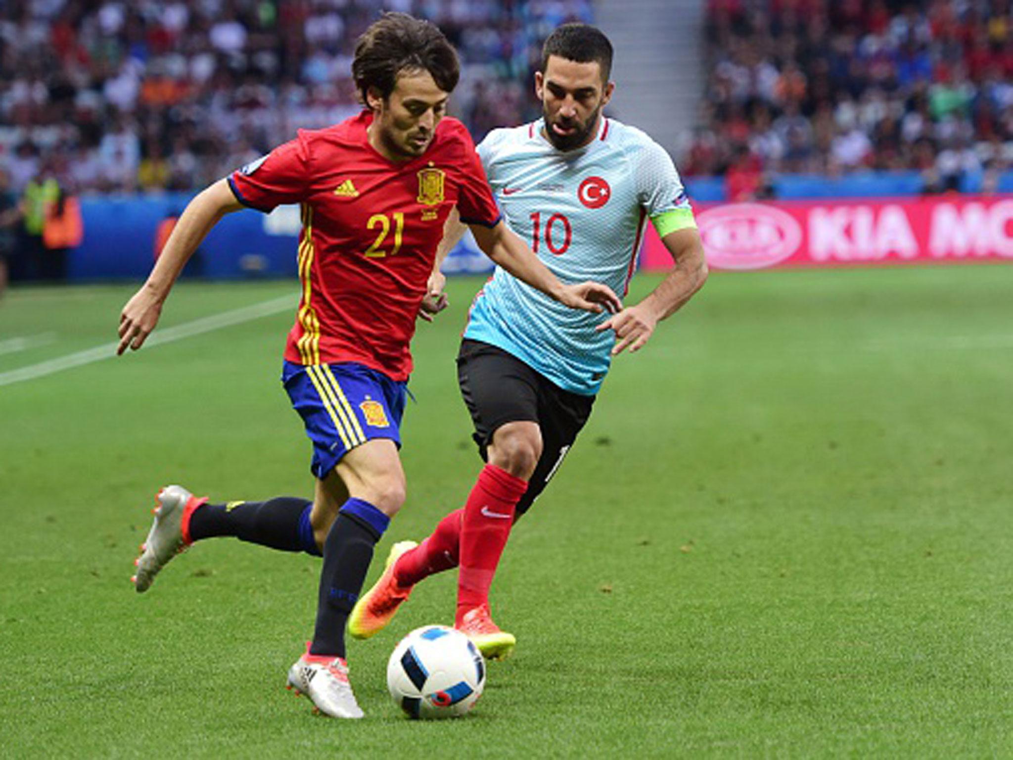 David Silva and Spain eased past Turkey and into the last sixteen (Getty)