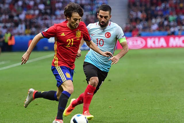 David Silva and Spain eased past Turkey and into the last sixteen (Getty)