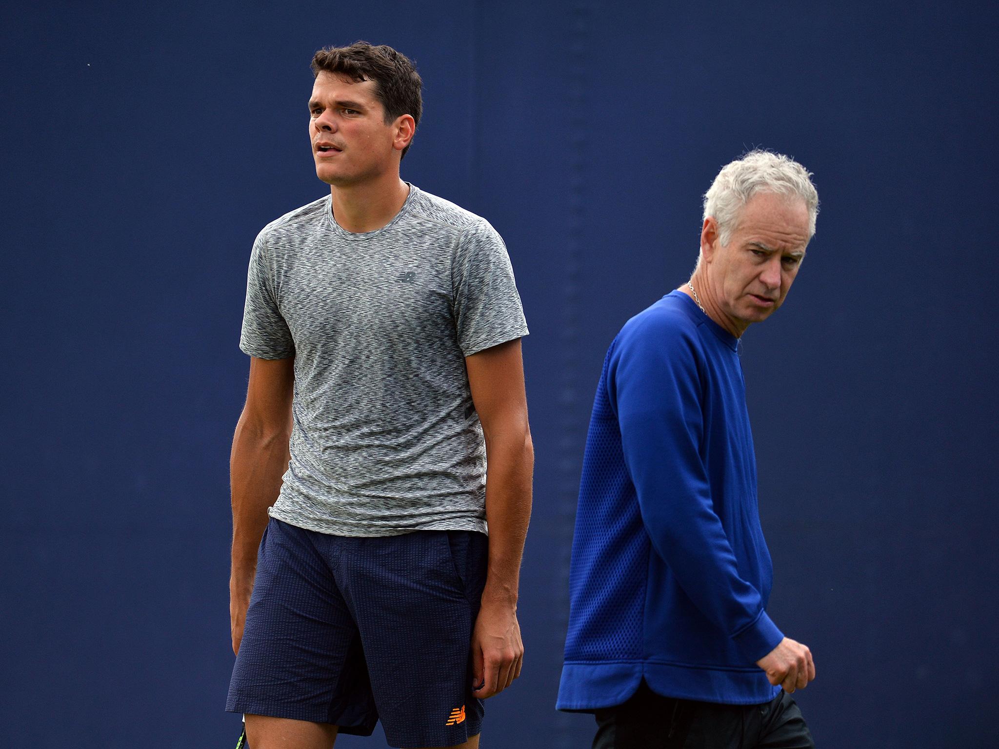 McEnroe coaches Raonic, Murray's opponent for this year's final