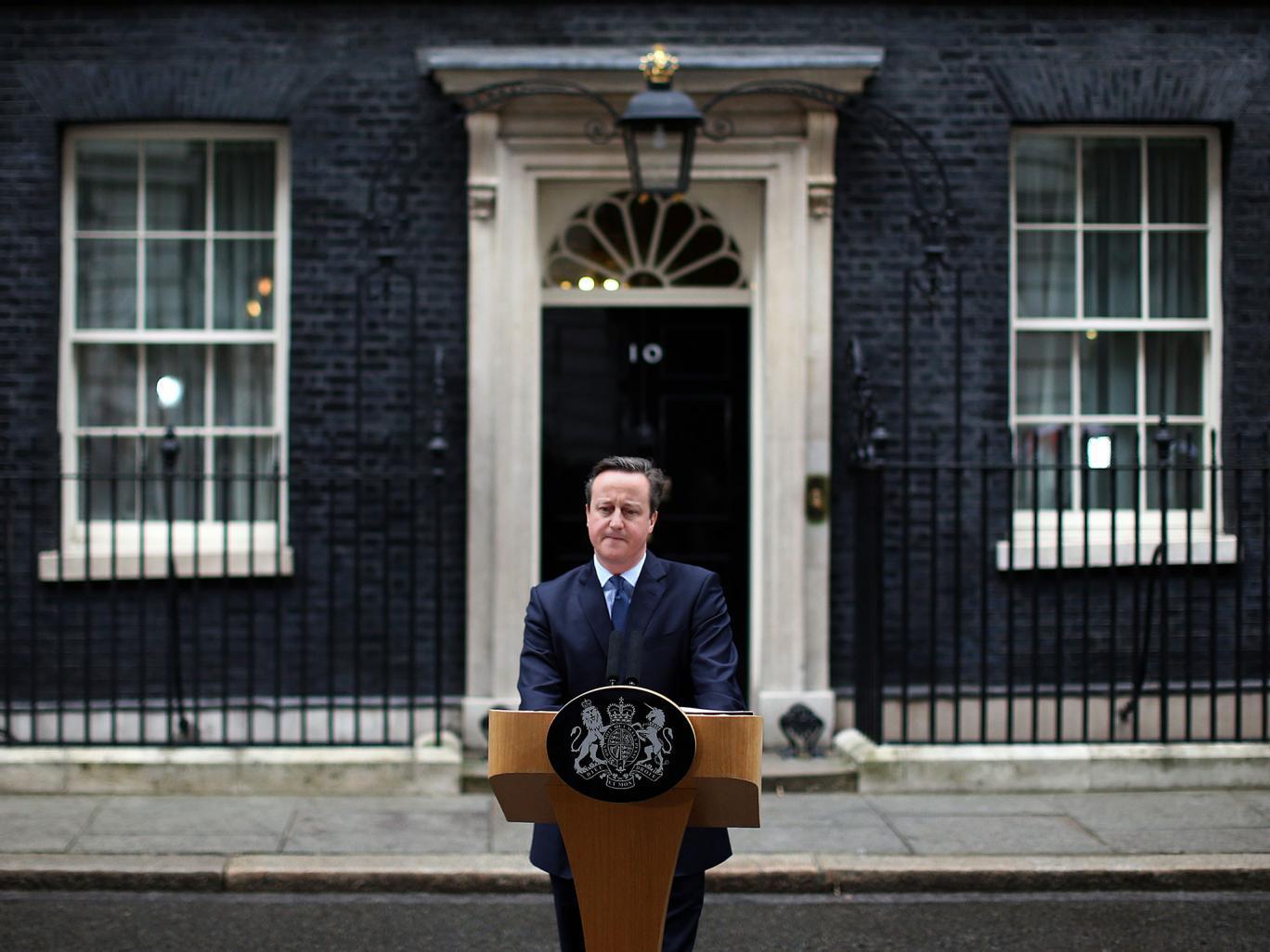 David Cameron will address the British public outside Downing Street on Friday, and will be under considerable pressure to resign if the referendum hasn't gone his way