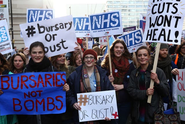 Nurses protested after bursaries were axed - then applications to join the profession slumped